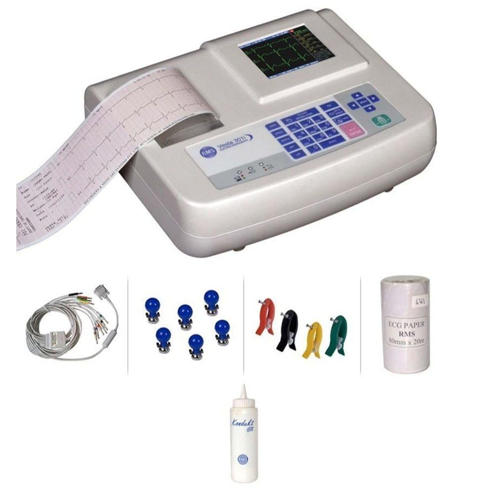 RMS 3-Channel ECG Machine With Software - Vesta301i